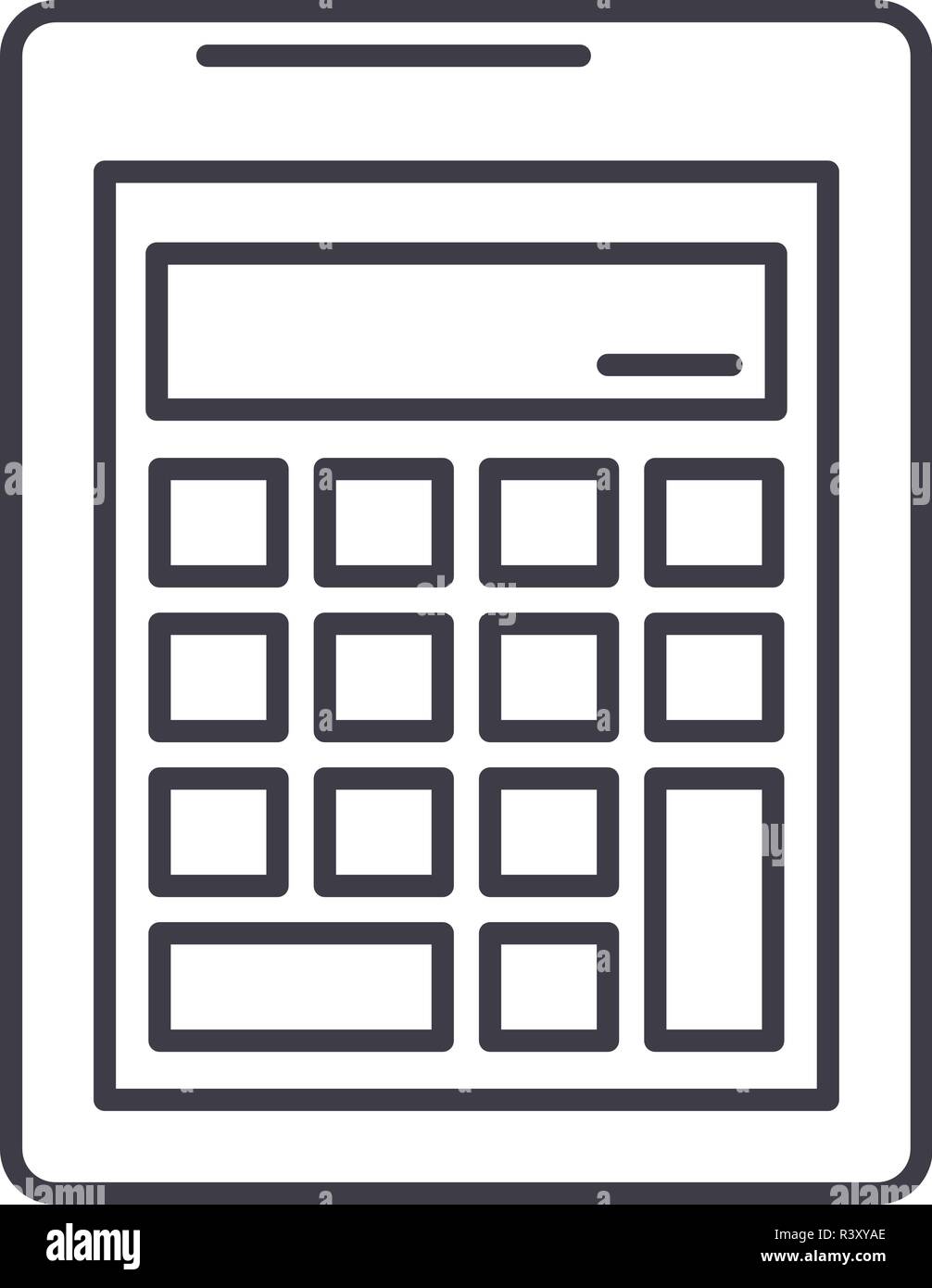 Business calculation line icon concept. Business calculation vector ...