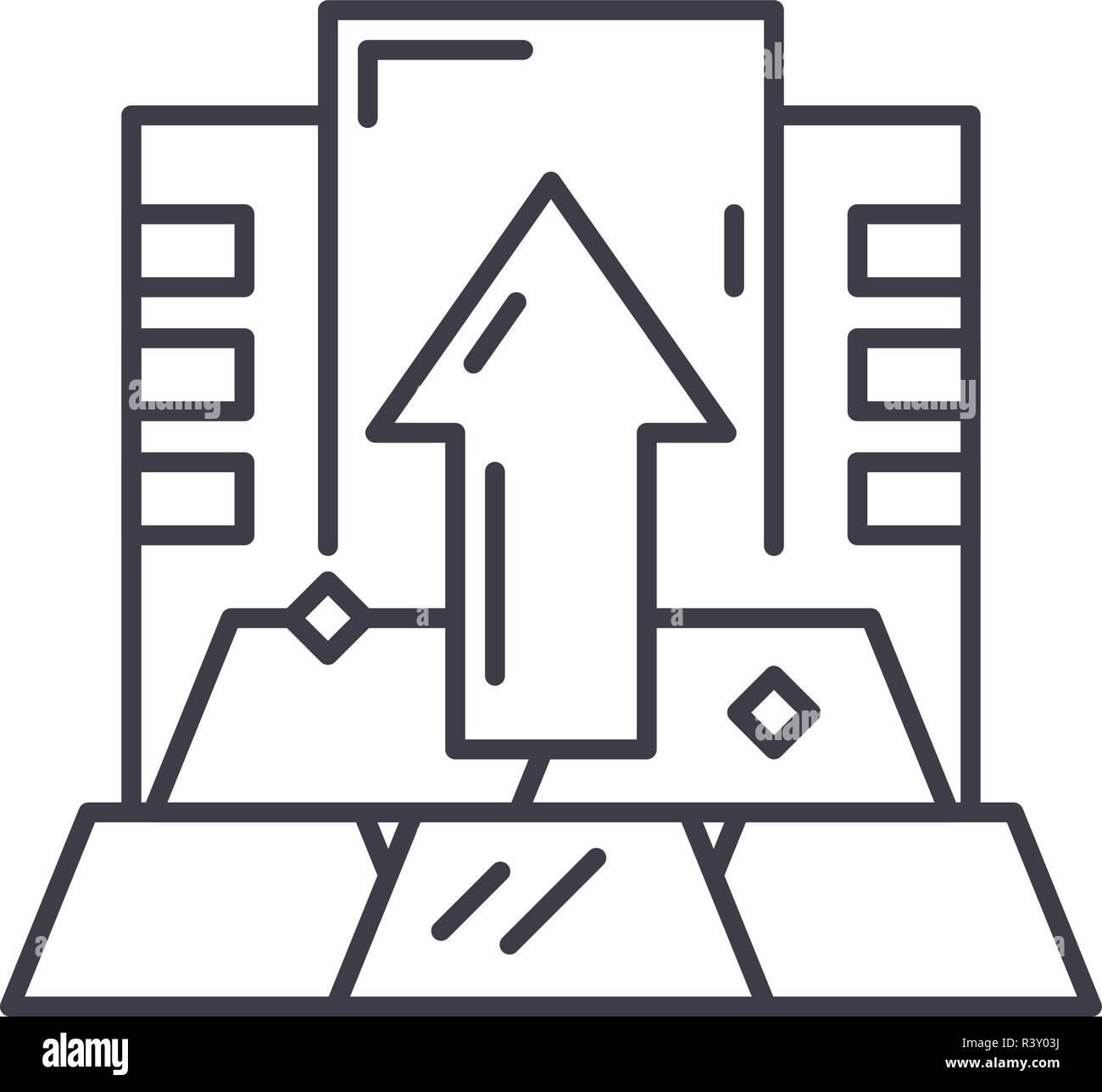 Capital line icon concept. Capital vector linear illustration, symbol ...