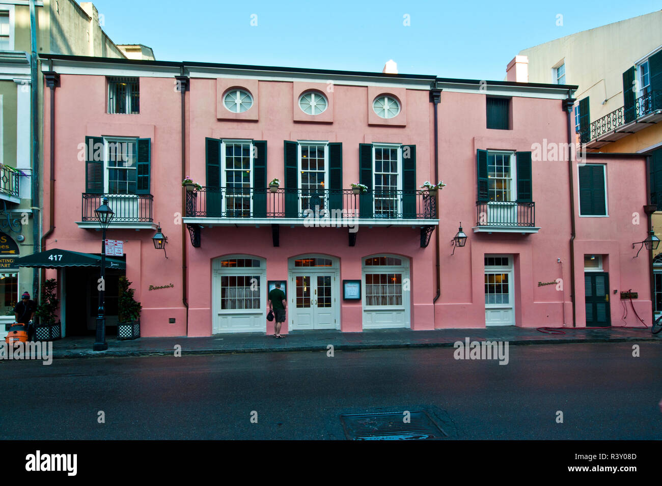 USA, Louisiana, New Orleans, French Quarter, Old Louisiana Bank Building, now Brennan's Stock Photo