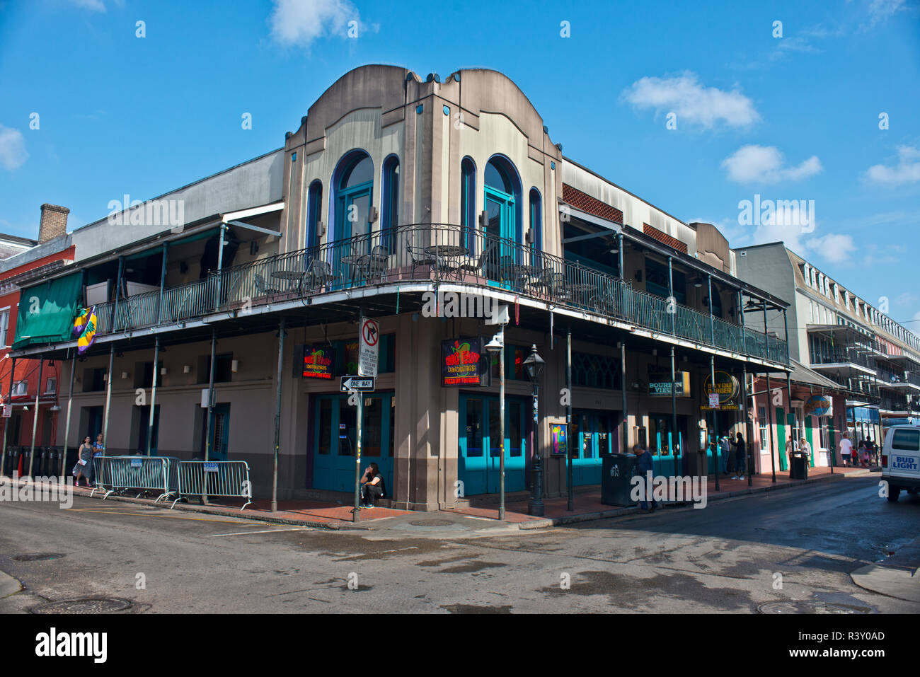 USA, Louisiana, New Orleans, French Quarter, Big Easy Pizza Stock Photo