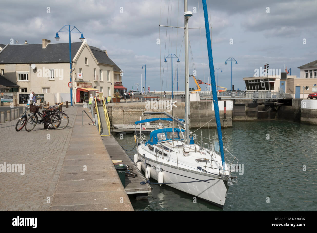 Harbour at Port-en-Bessin-Huppain, Normandy Stock Photo