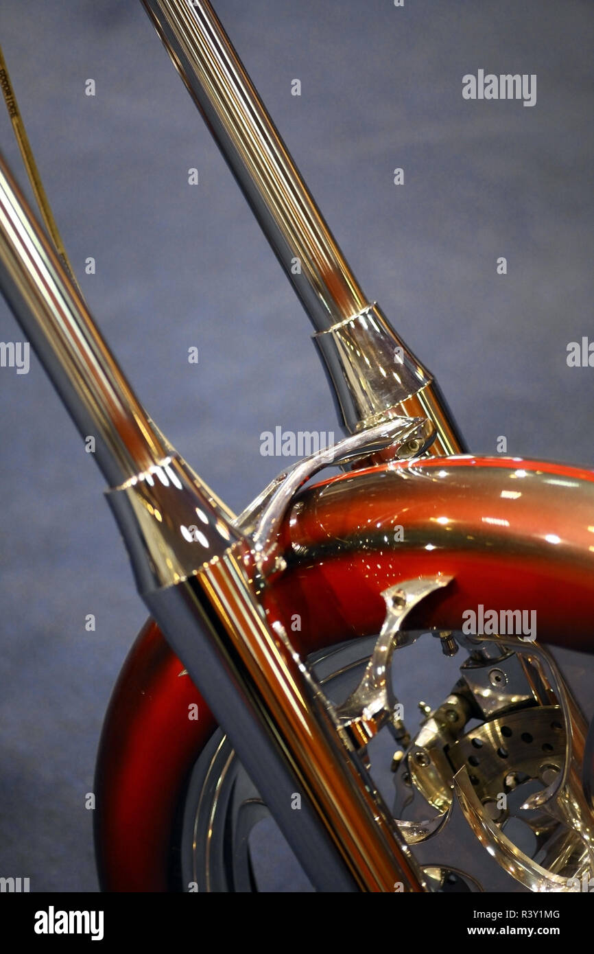 Motorcycle front suspension Stock Photo Alamy