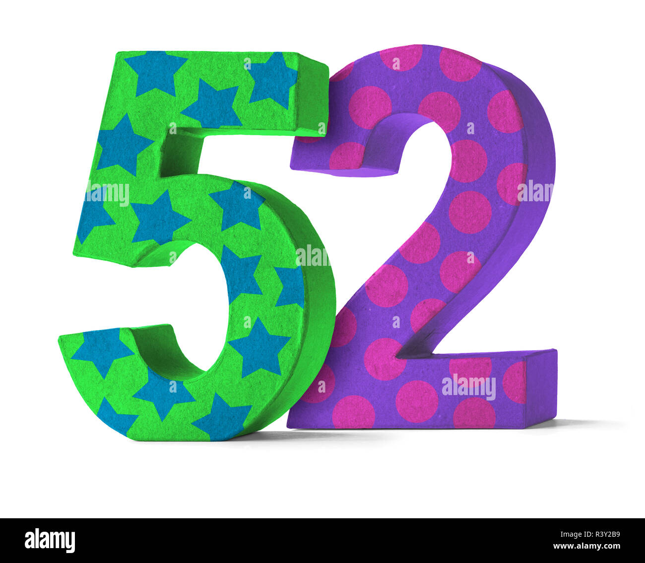 Number 52 Cut Out Stock Images & Pictures - Alamy