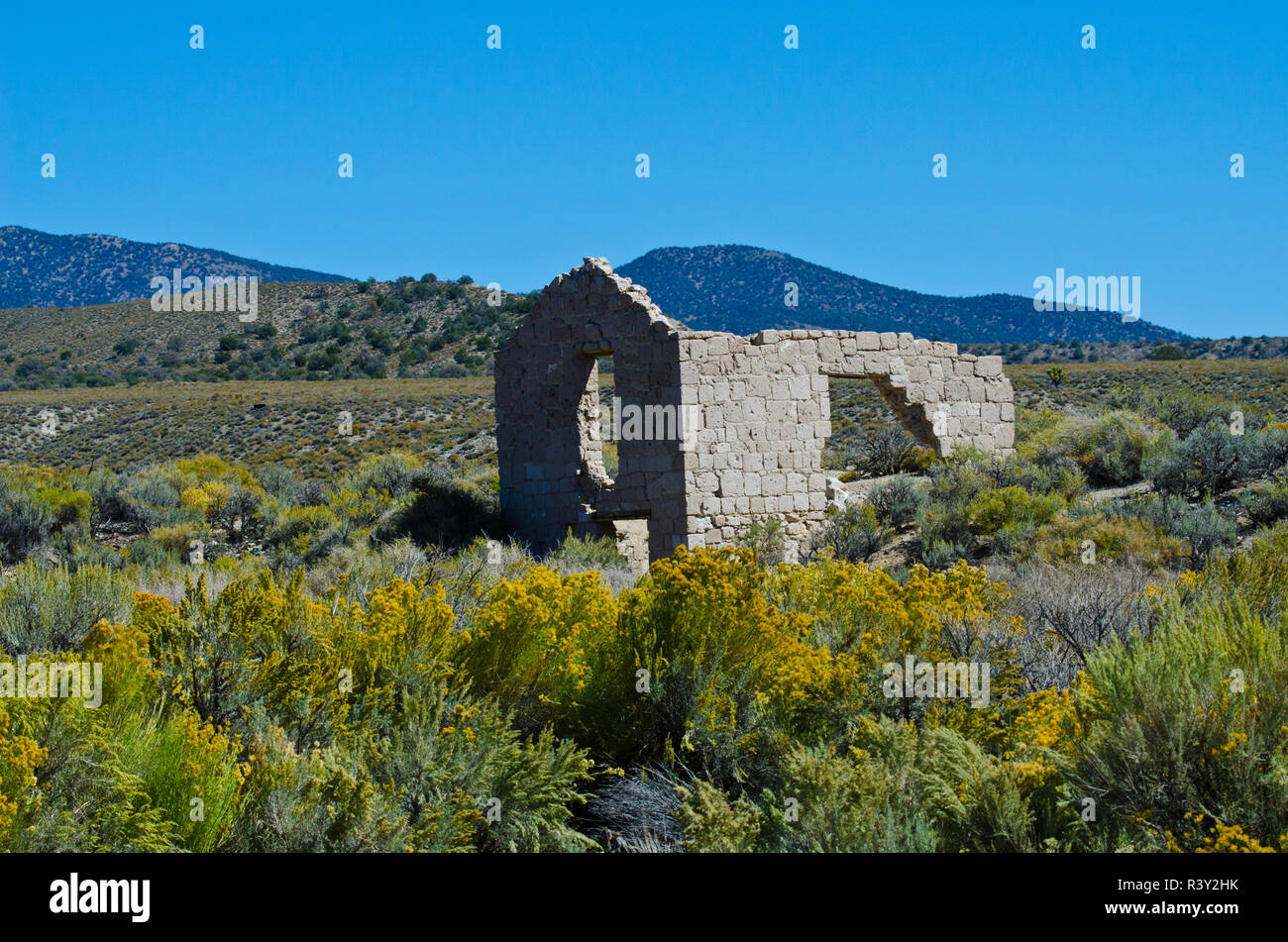 USA, Nevada, Lida. Palmetto ghost town, Building Ruins Stock Photo Alamy