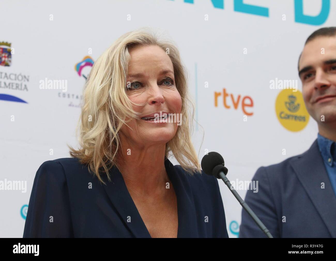 Actress Bo Derek during the ceremony of her star on the Almeria Walk of Fame at the Almeria Film Festival 2018 Stock Photo