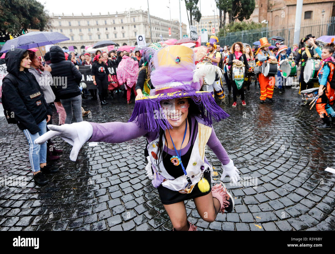 Rome, Italy. 24th November 2018. Demonstration against male violence on women.  Credit: Update Images/Alamy Live News Stock Photo