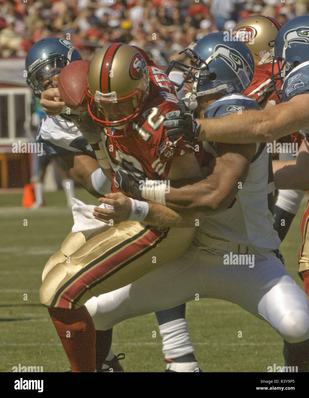 September 23, 2001 - San Francisco, California, U.S - St. Louis Rams  quarterback Kurt Warner (13) passes downfield on Sunday, September 23,  2001, in San Francisco, California. The Rams defeated the 49ers