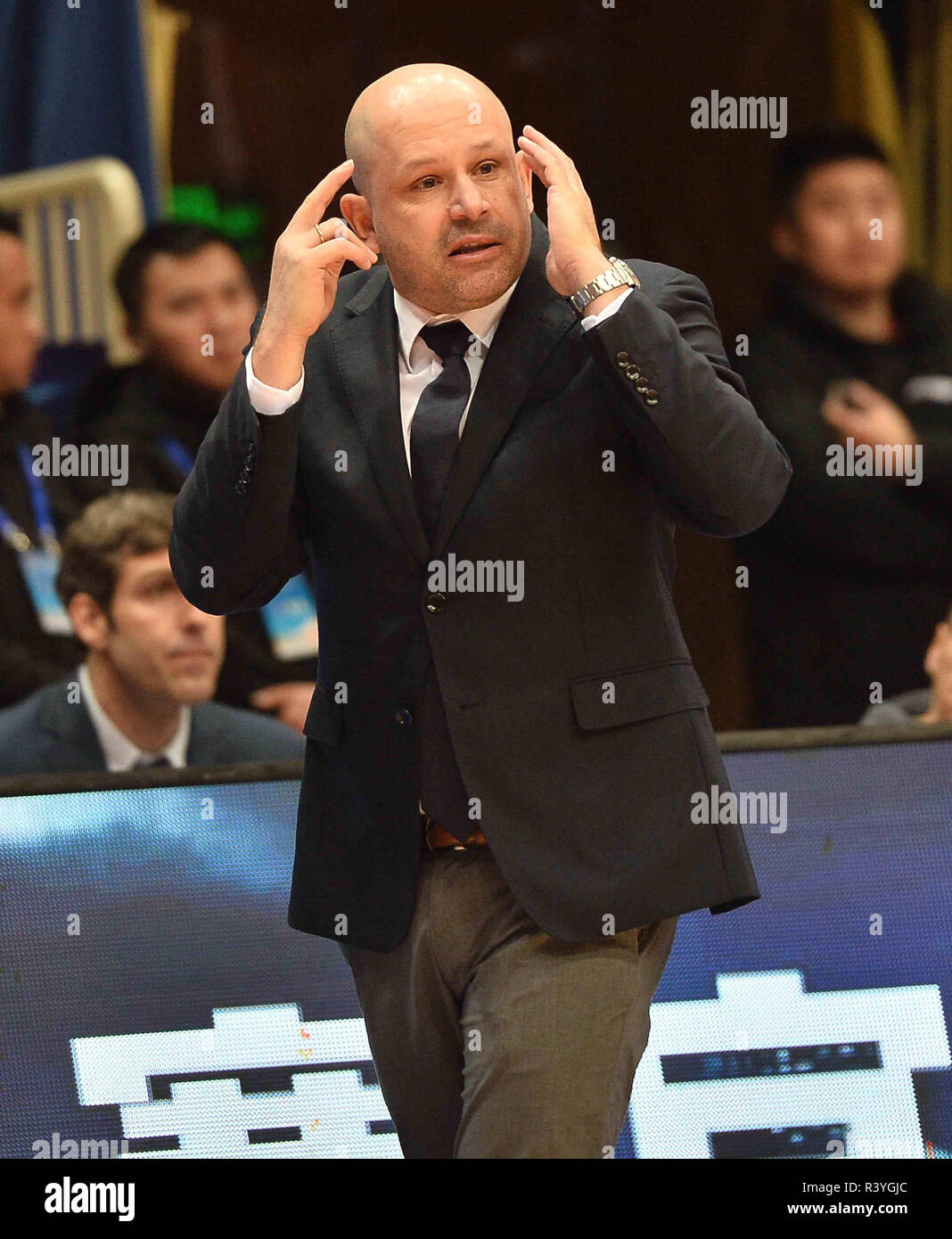 Chengdu, Chengdu, China. 25th Nov, 2018. Chengdu, CHINA-The Beijing Shougang Basketball Team defeats Sichuan Wuliang Jinzun Team 87-73 at CBA 2018/19 in Chengdu, southwest ChinaÃ¢â‚¬â„¢s Sichuan Province. Credit: SIPA Asia/ZUMA Wire/Alamy Live News Stock Photo