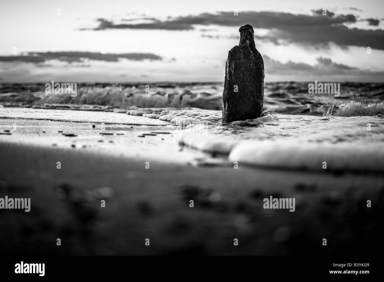 Snow coast baltic sea Black and White Stock Photos & Images - Alamy