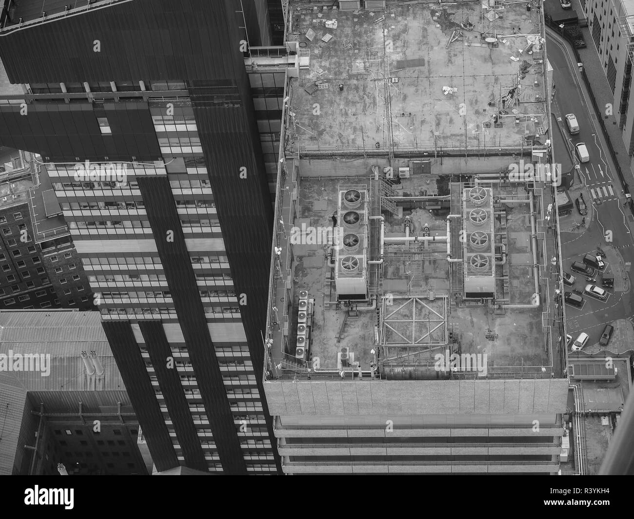 Black and white Aerial view of London Stock Photo - Alamy