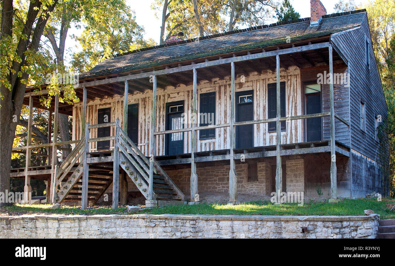 Historic Creole structure in Ste. Genevieve, Missouri Stock Photo Alamy