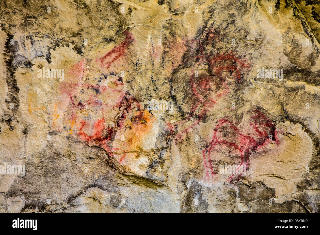 Pictograph Cave State Park in Billings, Montana, USA Stock Photo