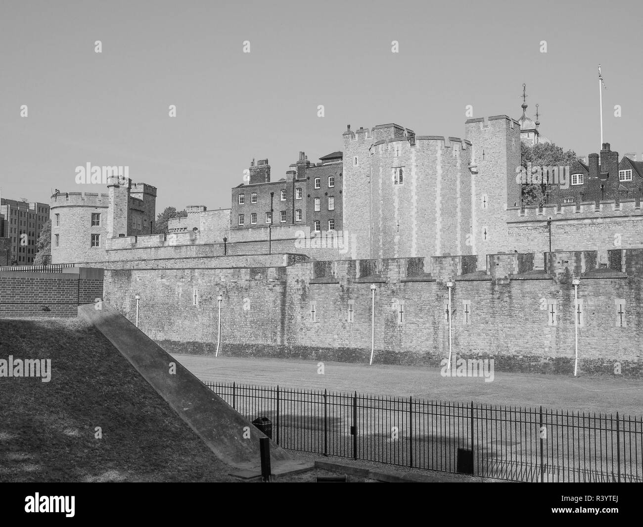 Tall medieval castle tower Black and White Stock Photos & Images - Alamy