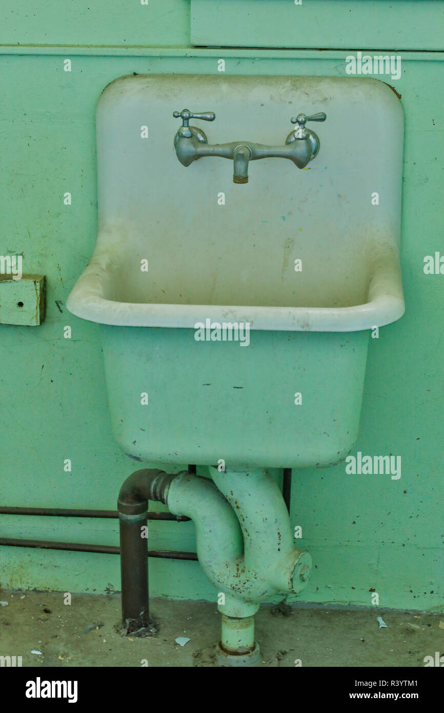 Bathroom sinks of old Montana State Children's Home, Twin Bridges