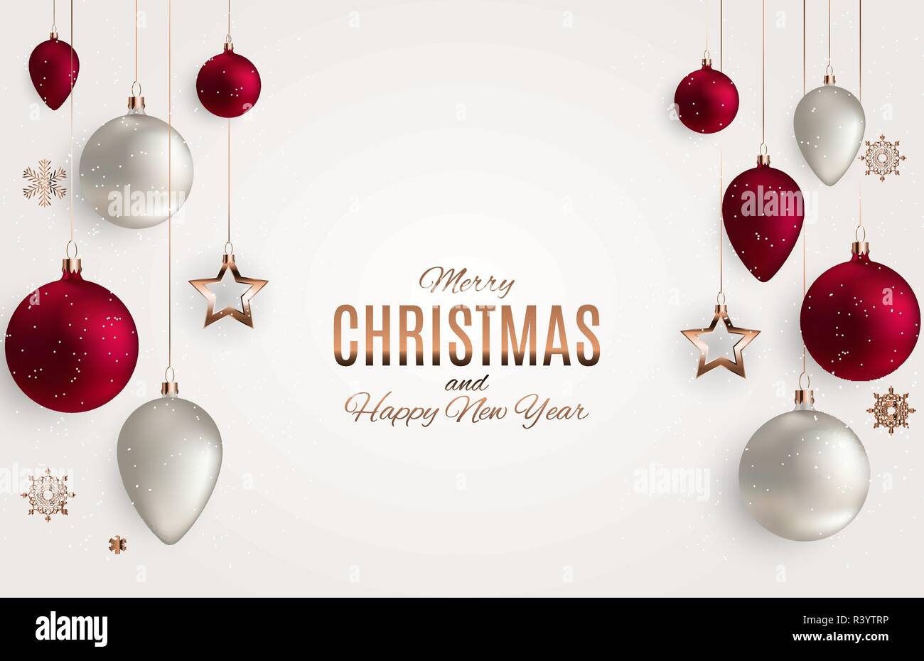 Merry Christmas and New Year Background. Vector Illustration Stock ...