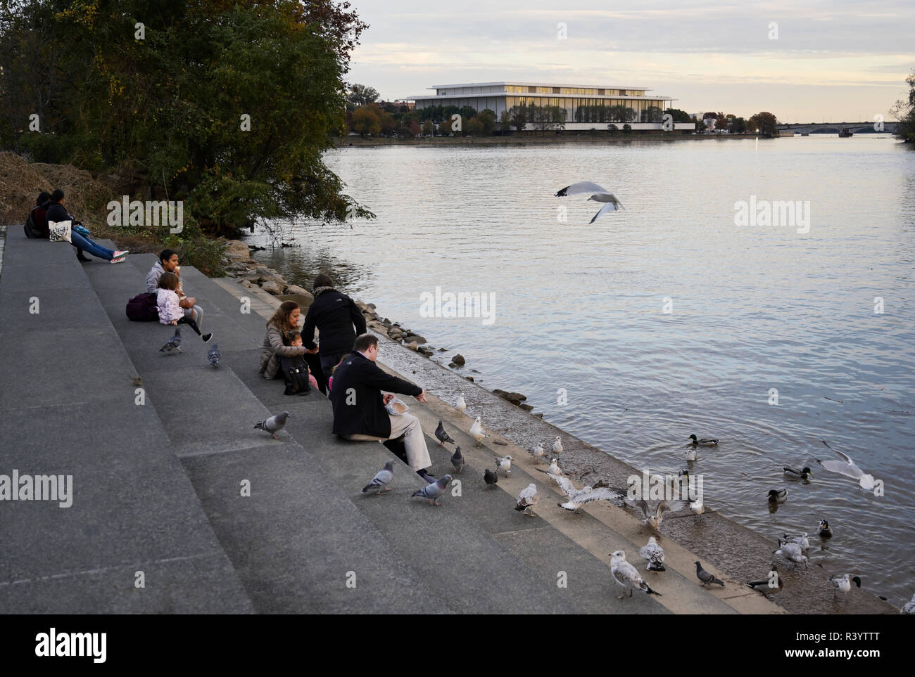 Waterfront Park, Potomac River, Georgetown, Washington DC Stock Photo