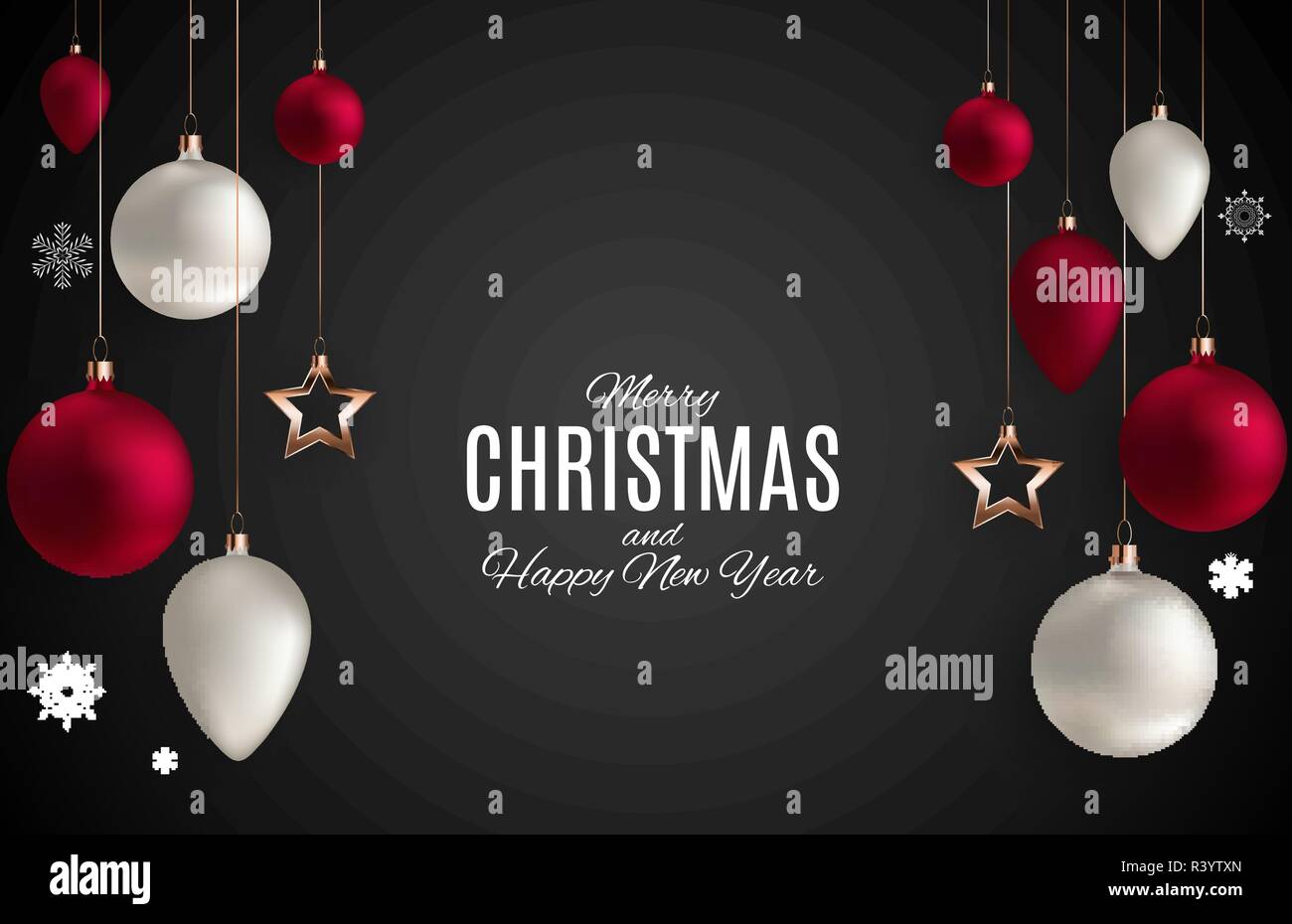 Merry Christmas and New Year Background. Vector Illustration Stock ...