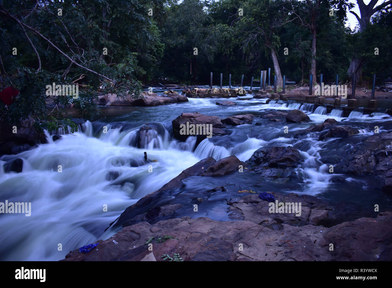 Hogenakkal Falls in Tamil Nadu Stock Photo