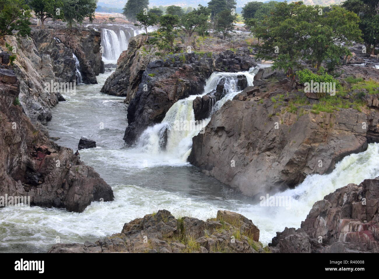 Trip to Hogennakal Waterfalls Stock Photo