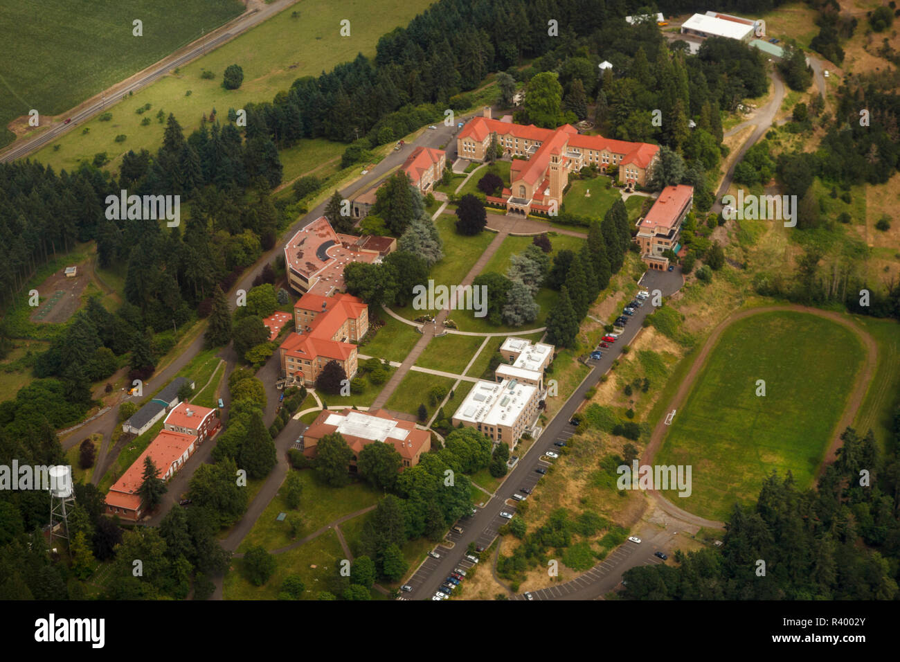 USA, Oregon, aerial view of the Mt. Angel Abbey Stock Photo Alamy