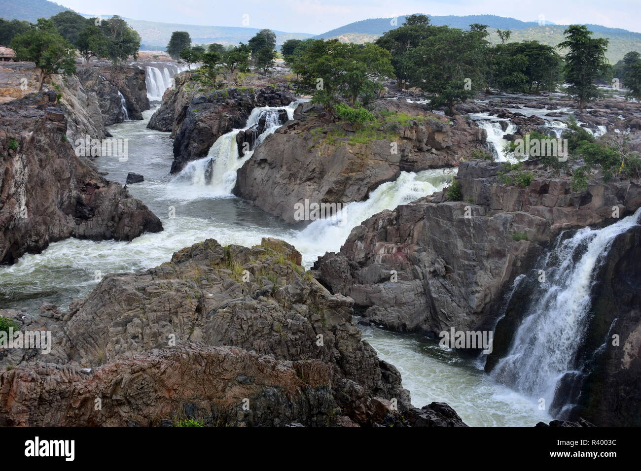 Trip to Hogennakal Waterfalls Stock Photo