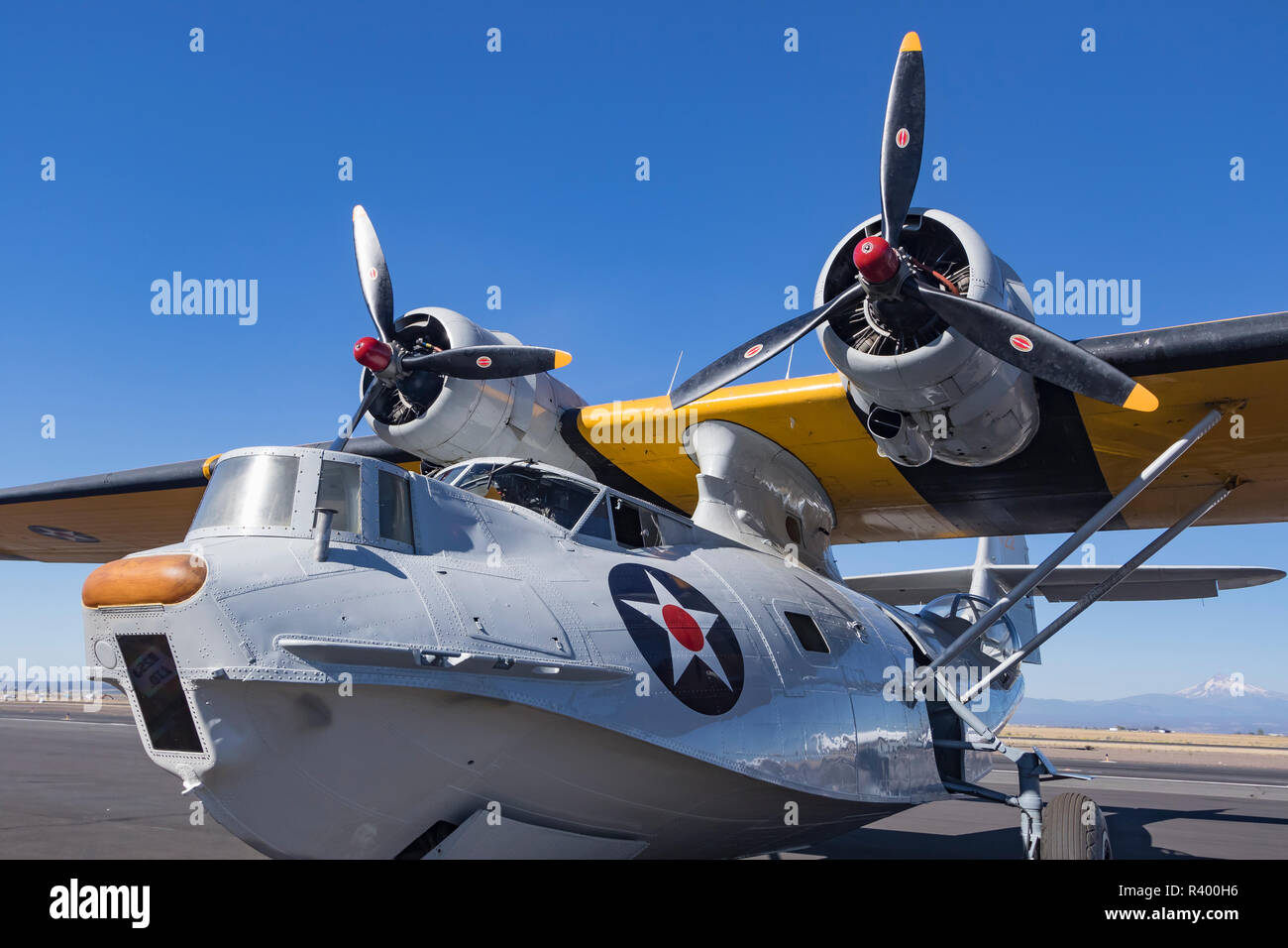 PBY5 Catalina amphibious aircraft, Madras Airshow, Oregon Stock Photo