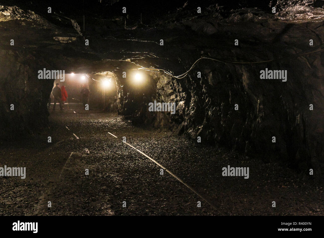 Inside The Mine At The No. 9 Coal Mine And Museum, Lansford, Pennsylvania, Usa Stock Photo