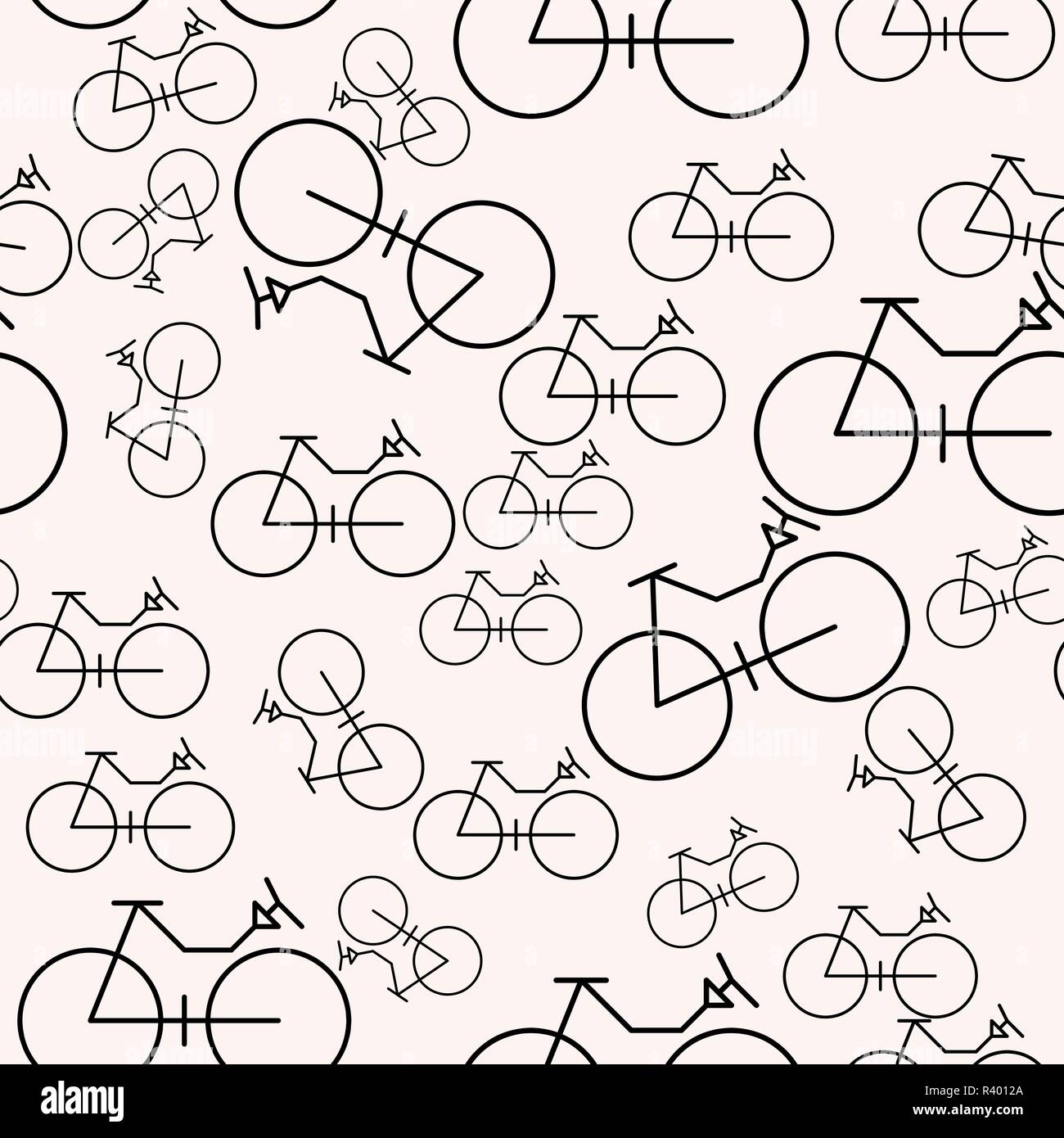 Seamless Abstract Outline Of Bicycle Good For Web Page Wallpaper Graphic Design Catalog Texture Or Background Cartoon Style Vector Stock Vector Image Art Alamy