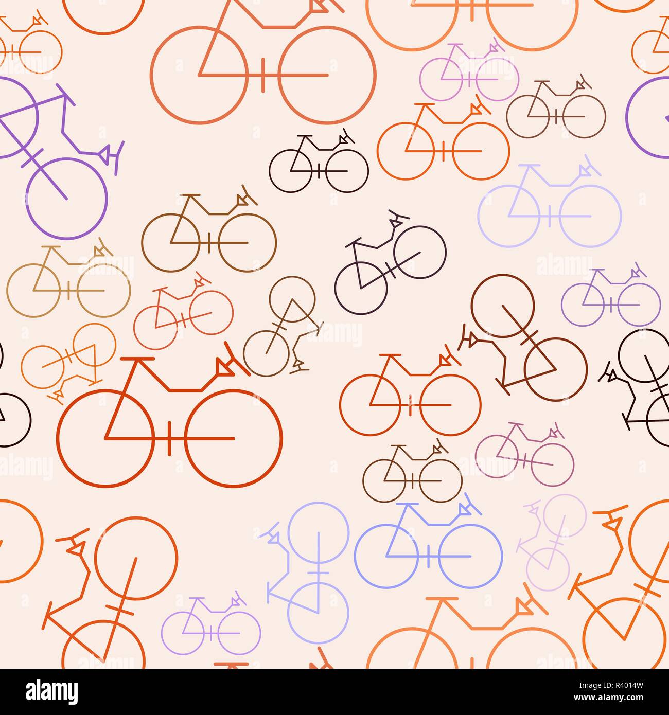 Seamless abstract outline of bicycle. Good for web page, wallpaper, graphic  design, catalog, texture or background. Cartoon style vector Stock Vector  Image & Art - Alamy