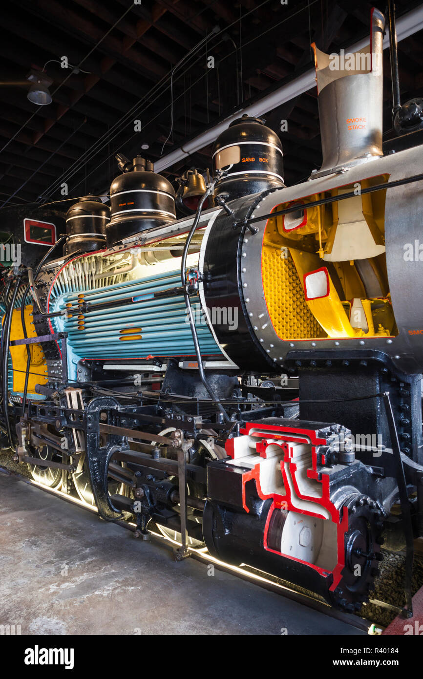 Cutaway display of steam boiler hires stock photography and