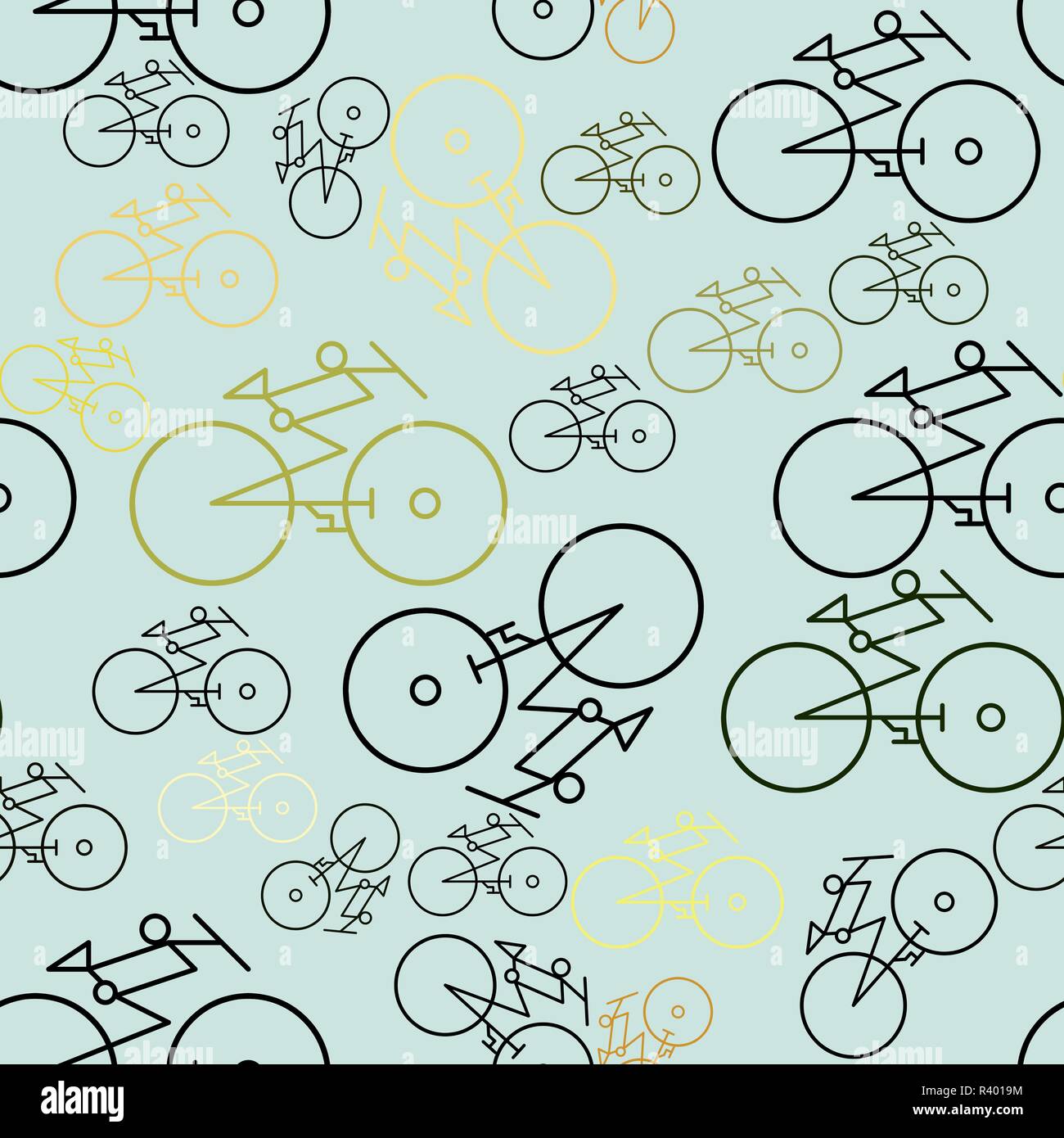 Seamless abstract outline of bicycle. Good for web page, wallpaper, graphic  design, catalog, texture or background. Cartoon style vector Stock Vector  Image & Art - Alamy