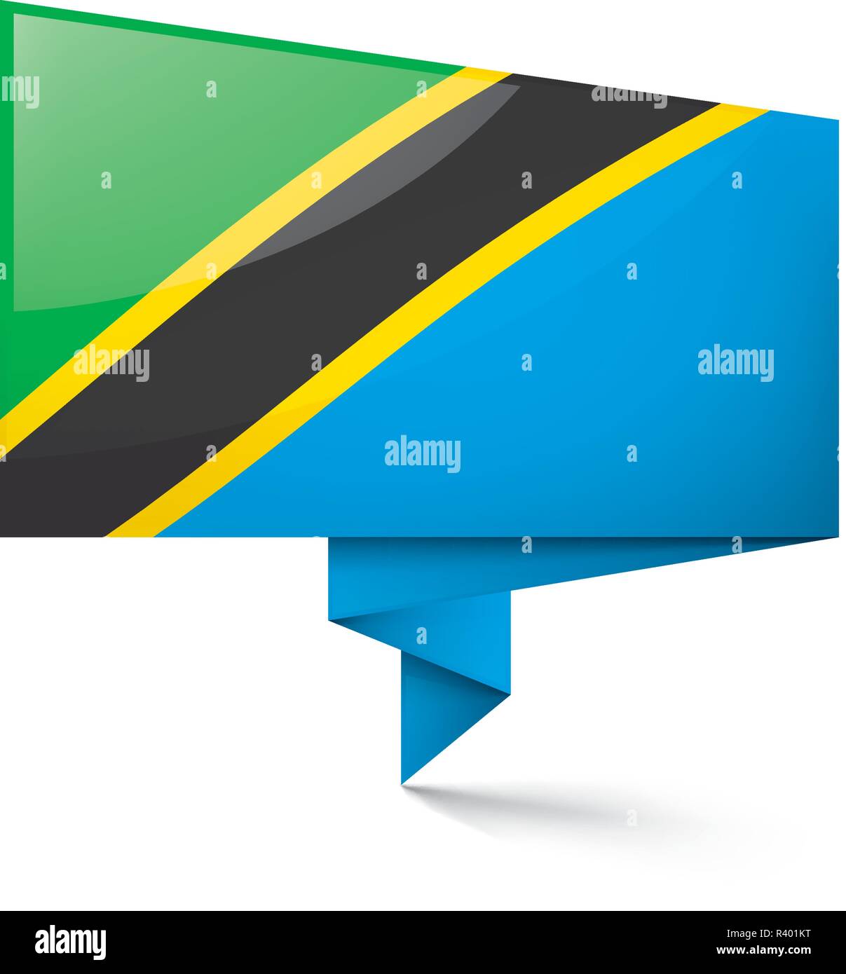 Tanzania flag, vector illustration on a white background Stock Vector ...