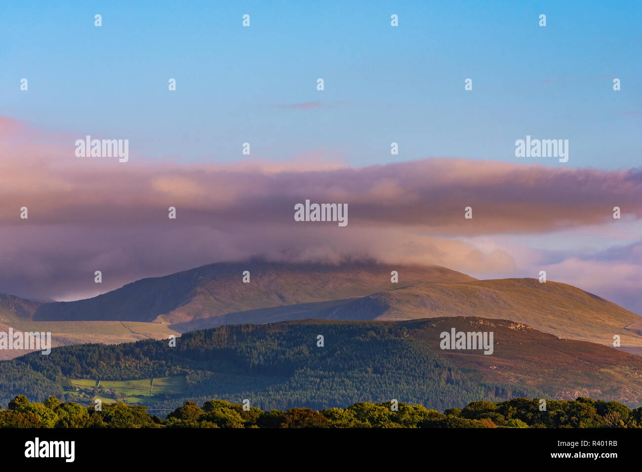 View of Hills in Bangor, Wales, UK Stock Photo