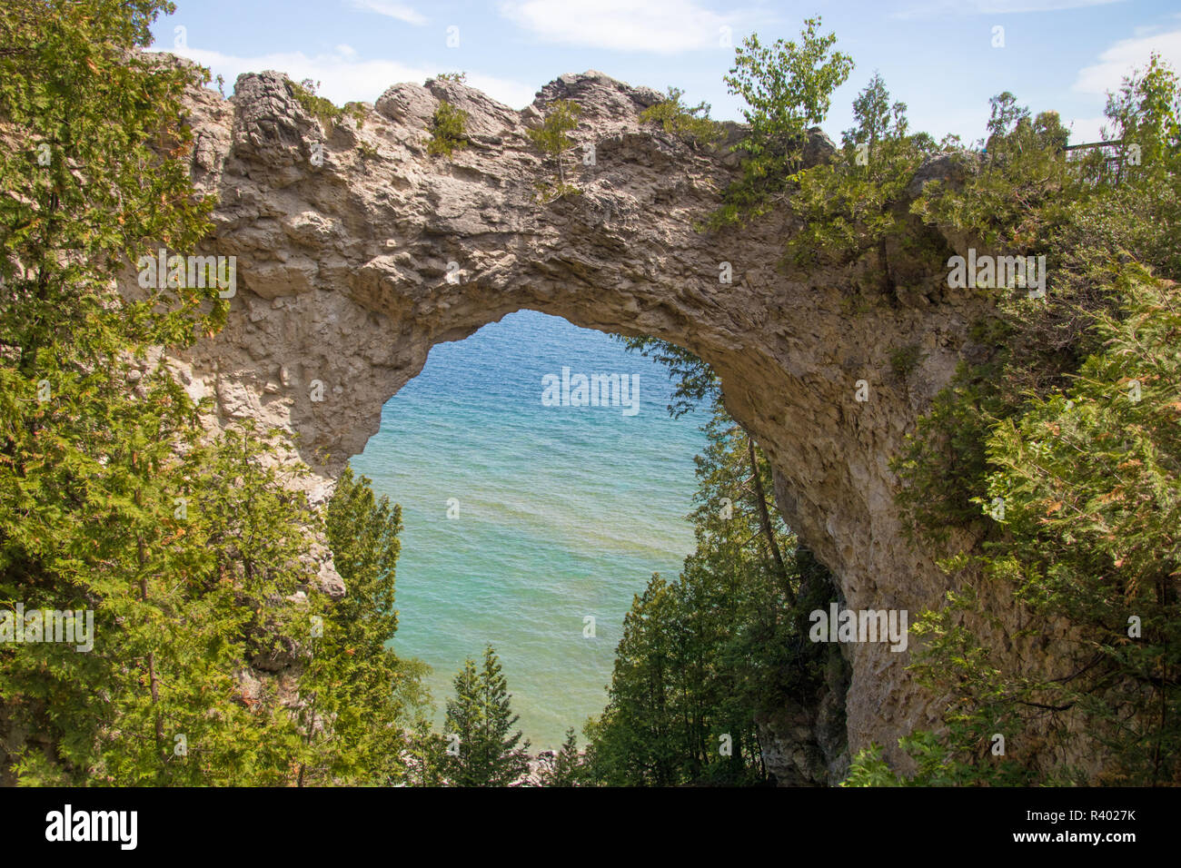 Arch Rock on Mackinac Island Stock Photo