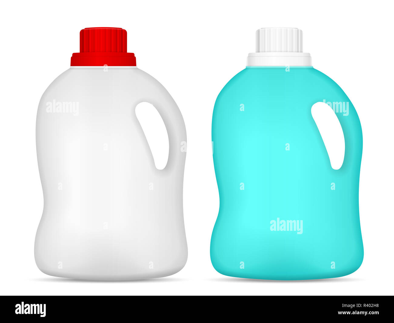 Detergent bottle set on a white background Stock Photo - Alamy