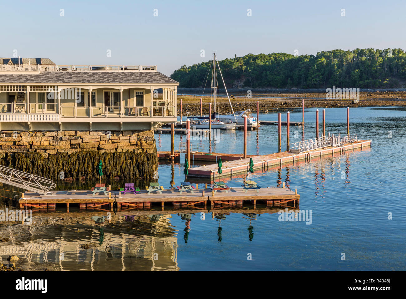 Waterfront in Bar Harbor, Maine Stock Photo Alamy