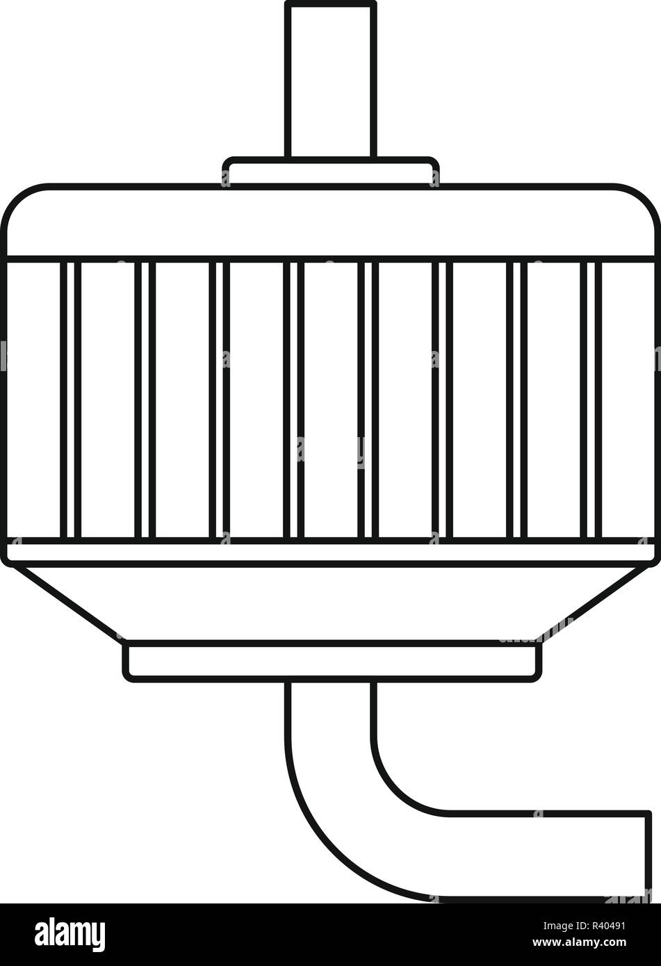 Beer production filter icon. Outline illustration of beer production ...