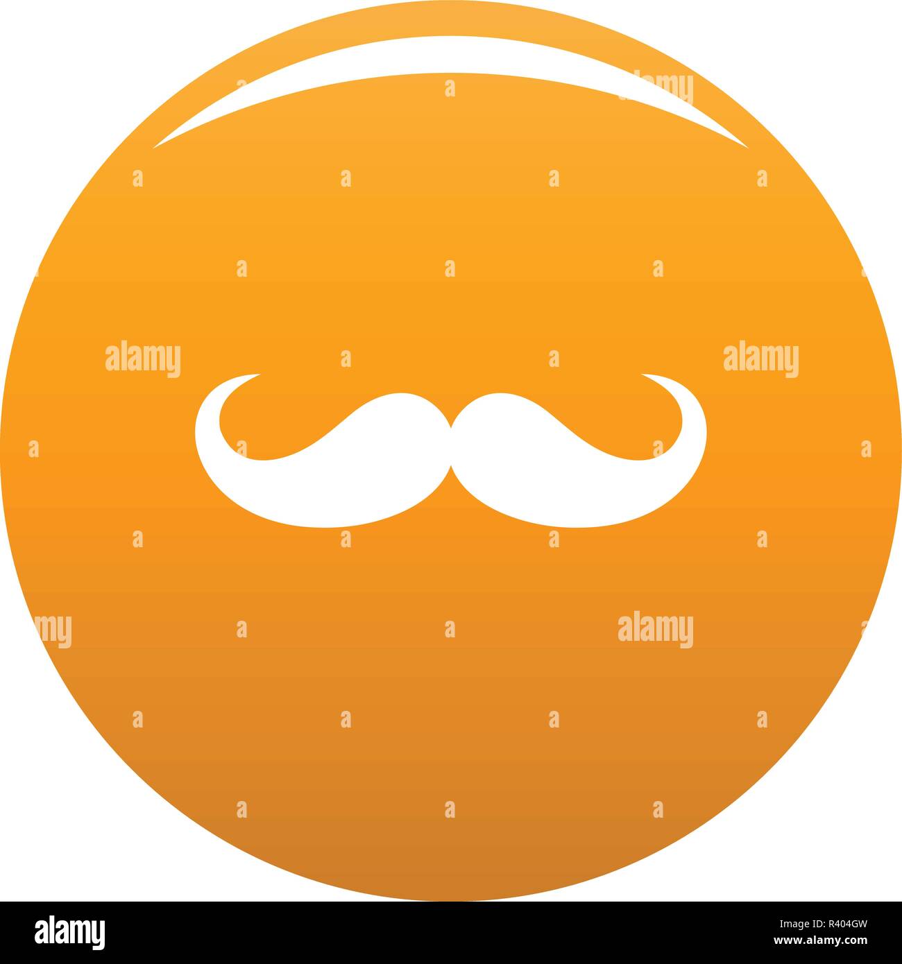 Operetta whiskers icon. Simple illustration of operetta whiskers vector icon for any design orange Stock Vector