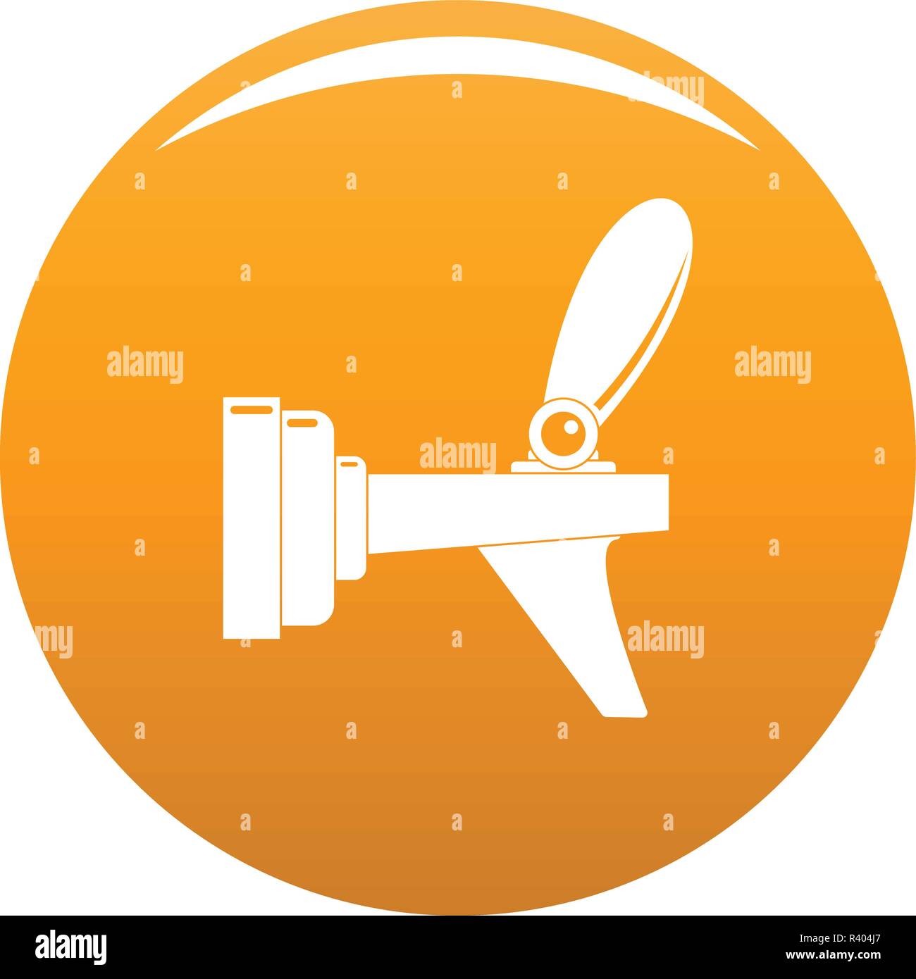 Metal tap icon. Simple illustration of metal tap vector icon for any design orange Stock Vector