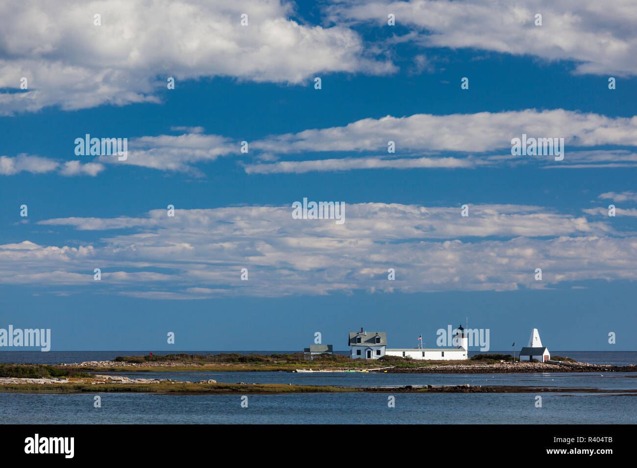 USA, Maine, Cape Porpoise, Goat Island Lighthouse Stock Photo Alamy