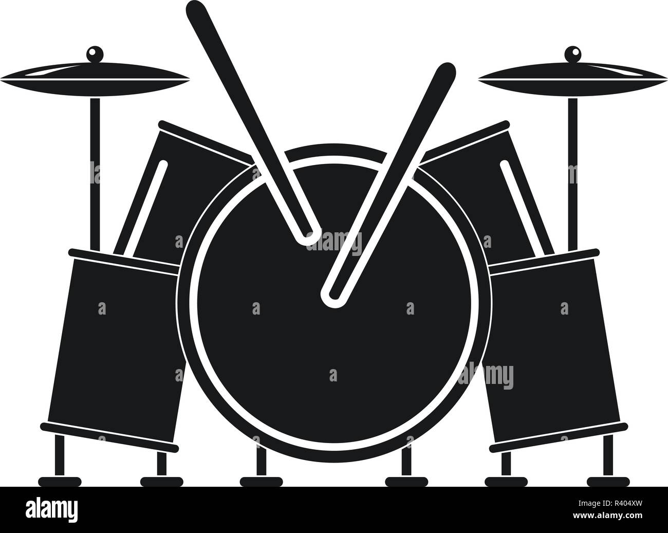 Musical drums icon. Simple illustration of musical drums vector icon for web design isolated on white background Stock Vector