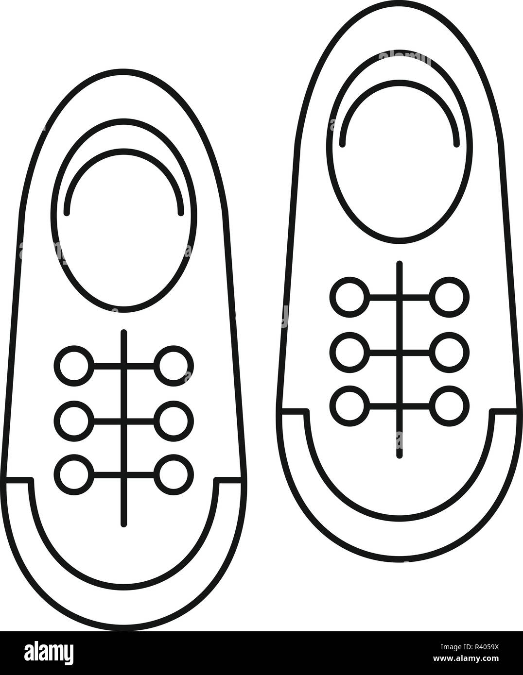 Bowling shoes icon. Outline bowling shoes vector icon for web design