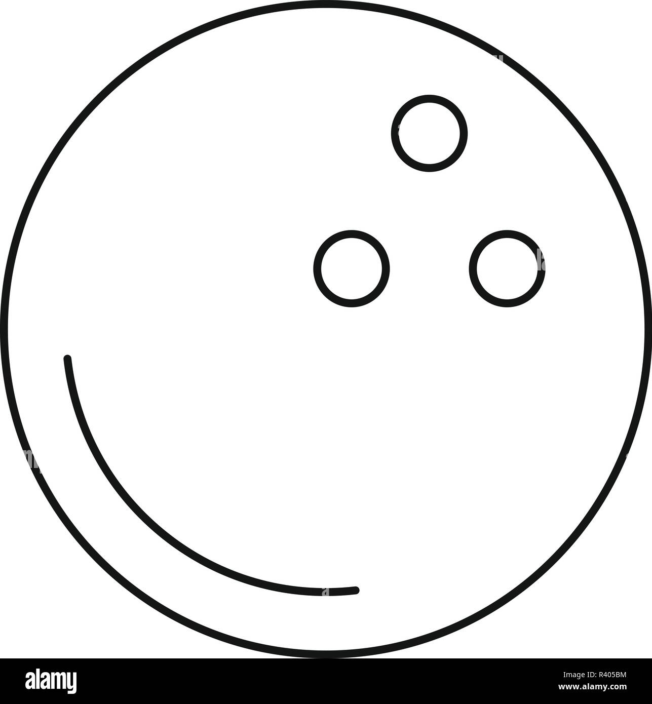 Bowling new ball icon. Outline bowling new ball vector icon for web
