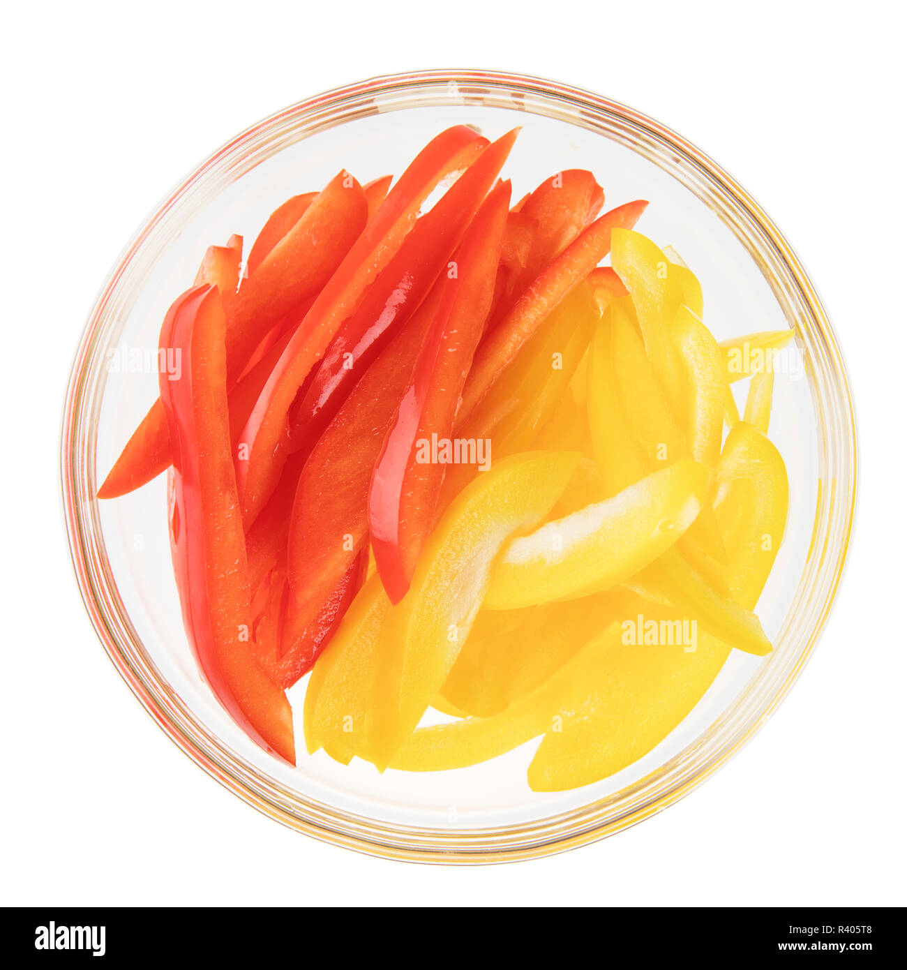 Sliced red peppers in Cut Out Stock Images & Pictures - Alamy