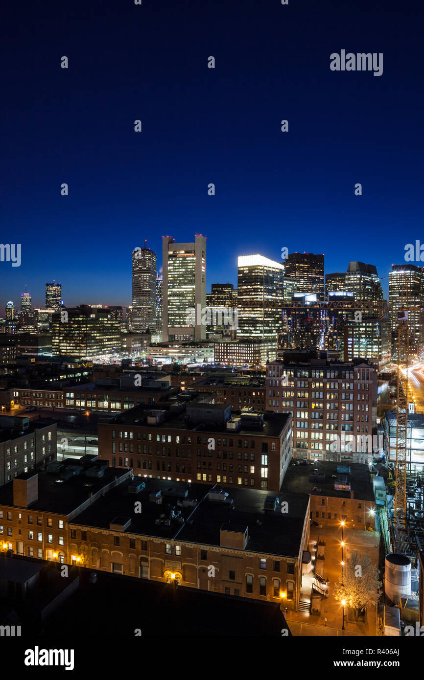 View skyline boston dusk hi-res stock photography and images - Alamy