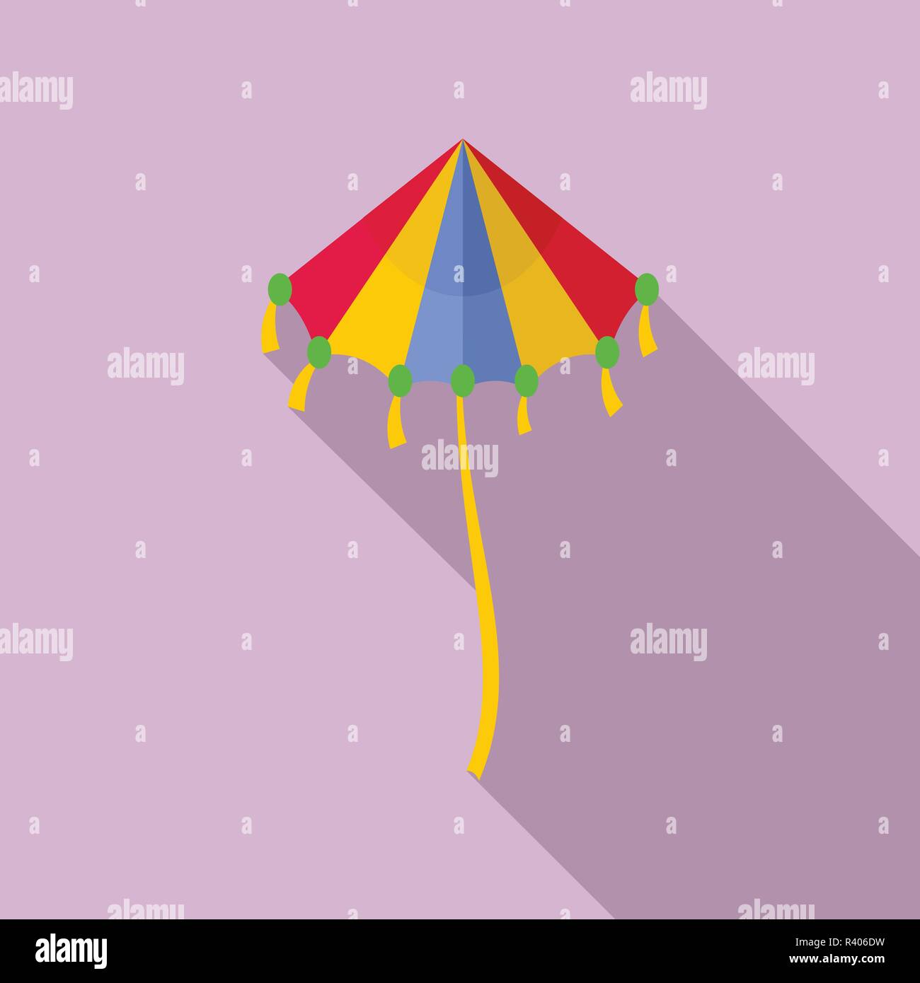 Rainbow kite icon. Flat illustration of rainbow kite vector icon for