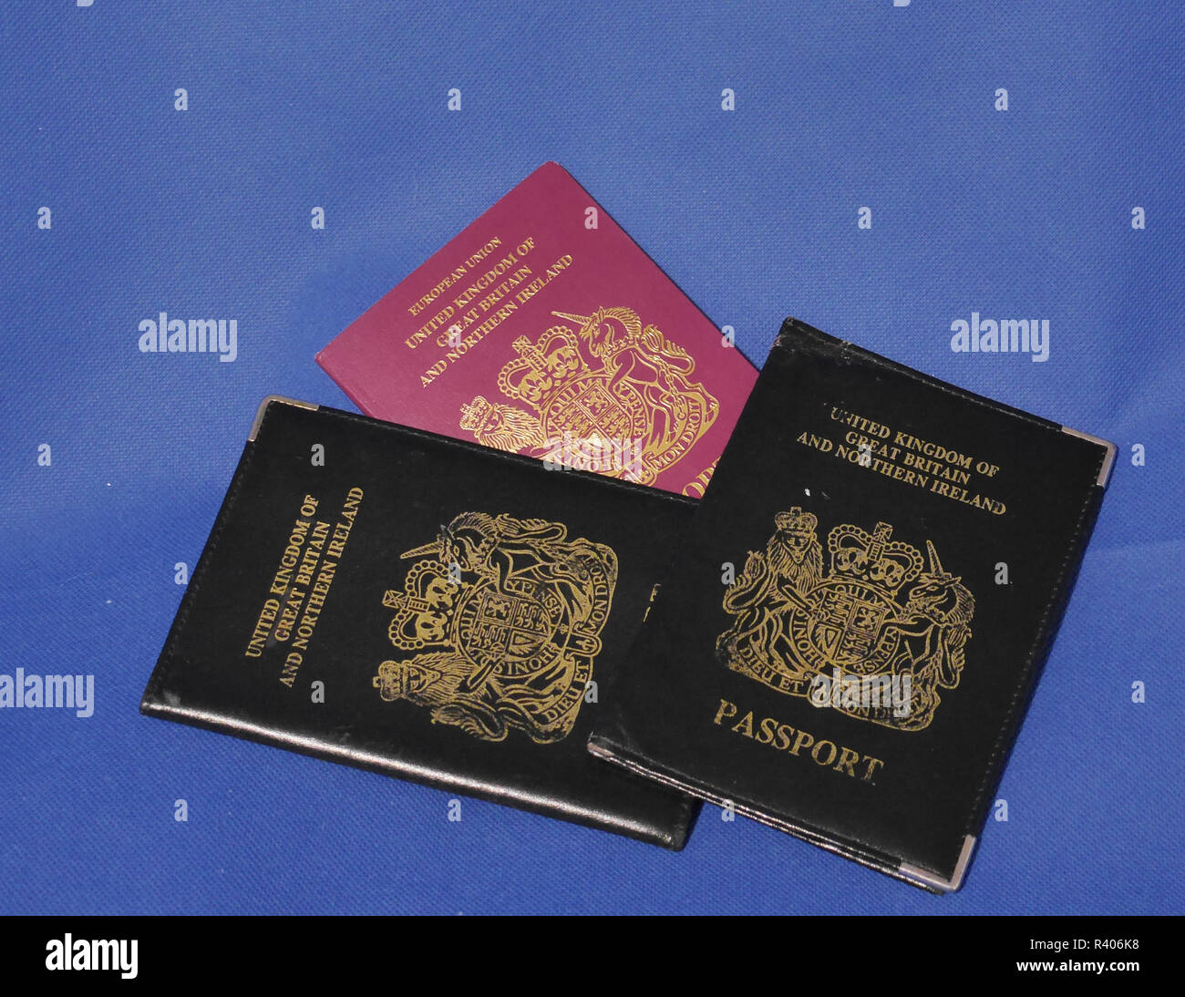 Multiple Passports. A selection of passports and holders showing pages ...