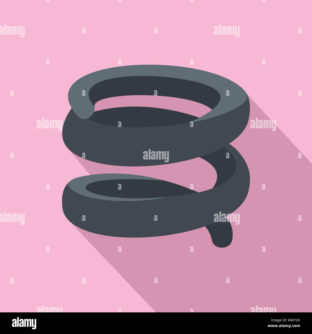 Industrial spring icon. Flat illustration of industrial spring vector ...