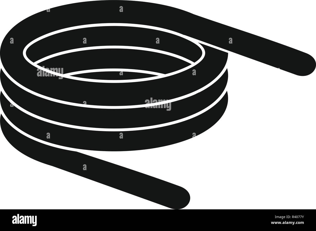 Short spring coil icon. Simple illustration of short spring coil vector ...