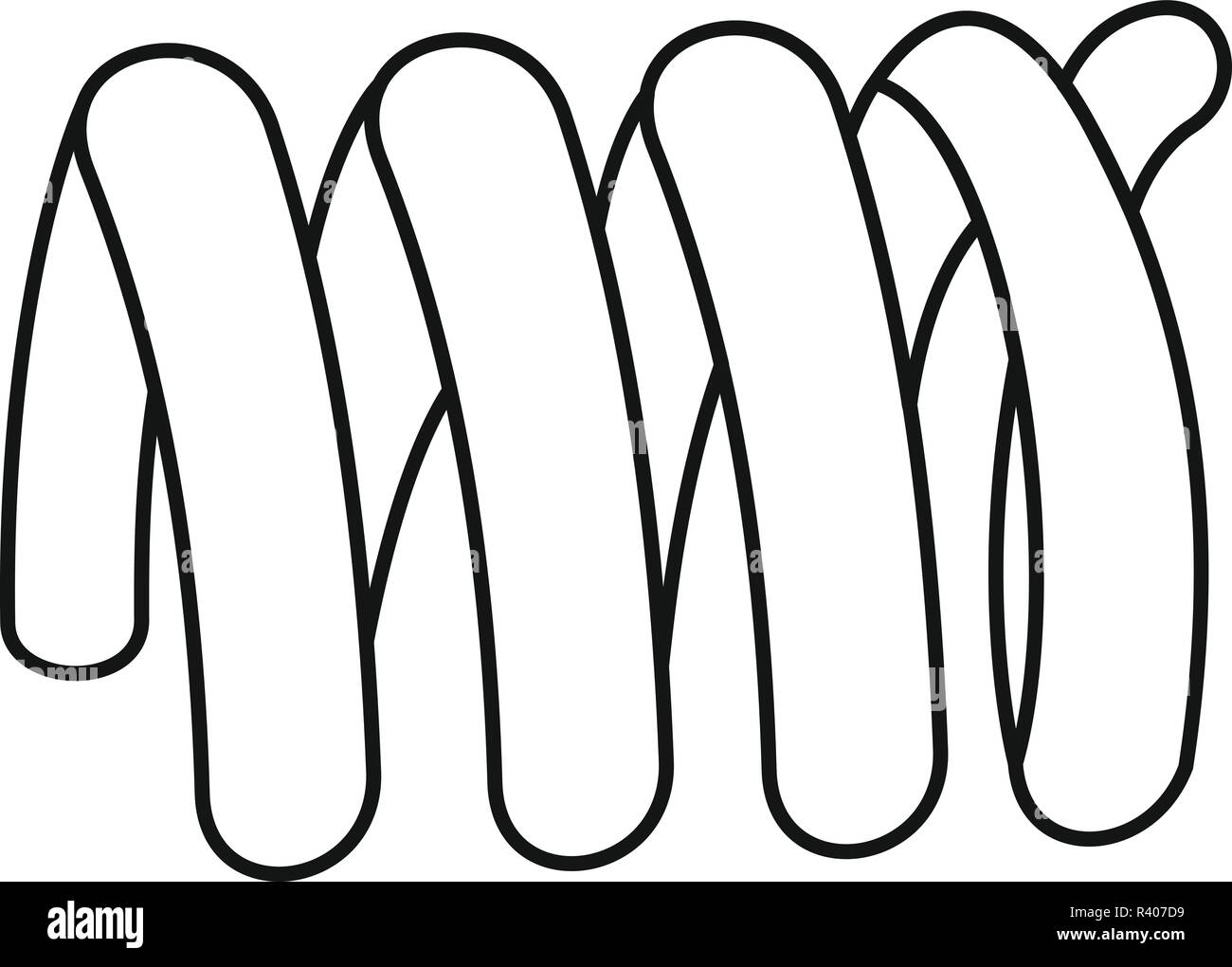 Wire coil icon. Outline wire coil vector icon for web design isolated